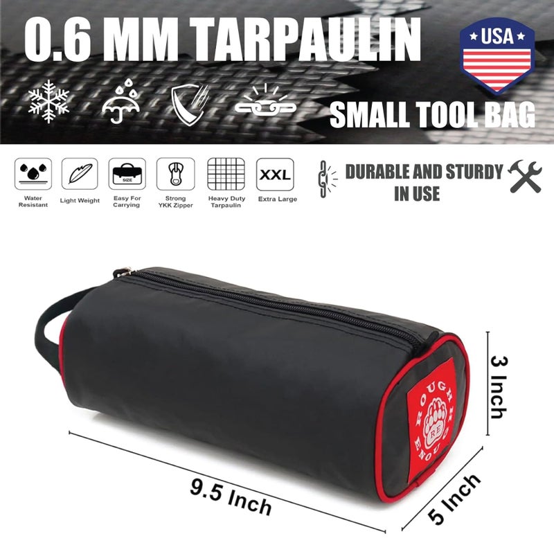 RE ROUGH ENOUGH Rough Enough Small Tool Bag Pouch with YKK Zipper Compact Portable Tool Organizer for Motorcycle, Travel, DIY and Tools Storage - Image 2